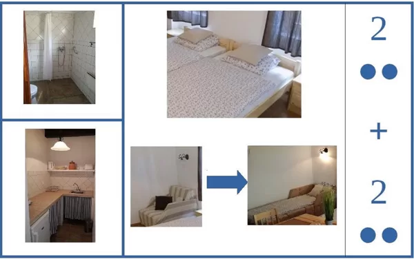 Ninszianna Apartman: egyszobás apartman, 2 (+2) fő